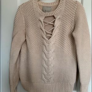 Banana Republic Beige Chunky Knit Sweater SMALL